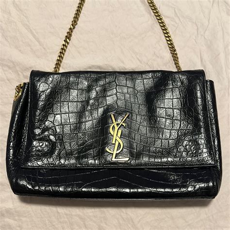 ysl kate krokodil|REVERSIBLE KATE MEDIUM IN CROCODILE.